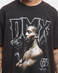 90s DMX Signature basic black Rap tee Hip Hop T shirt Classic tee NH21333