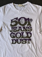 Levi’s T-Shirt Size XL Mens Slim Fit White Tee “501 Jeans Gold Dust”