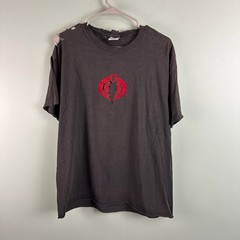 Vintage GI Joe T Shirt Men’s L Cobra Commander Black HOLES FADED DISTRESSED RIPS
