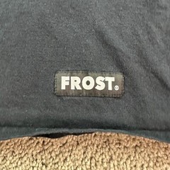 Frost Shirt Mens Small Black White Cyrillic You Can Never Leave Short Sleeve