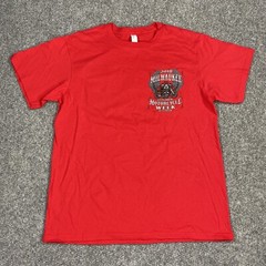 Suna Mens Milwaukee Motorcycle Rally T Shirt 2018 Red Short Sleeve Size Large