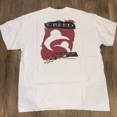 Creed Hard Rock Signature Series White Shirt Size Medium With Arms Wide Open VTG