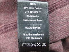 Public Rec Shirt Mens Medium Burgundy Heather V-Neck Pima Tencel Stretch Soft