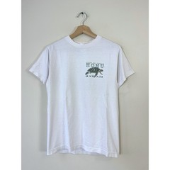 Vintage 90’s Travel Hawaii Green Sea Turtle Graphic Art White Tee Shirt – S