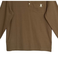 Psycho Bunny Henley T-Shirt Men’s XL Long Sleeve Chest Pocket Dusky Green NWT