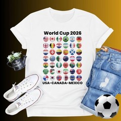 Soccer Shirt World Cup 2026 all Country Ball Football Fan FREESHIPS