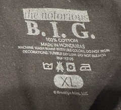 The Notorious B.I.G. and Puff Daddy P. Diddy Graphic T-Shirt Black Size XL