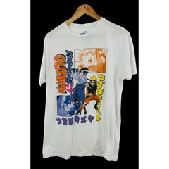 Naruto Shippuden Mens T-Shirt – Sasuke & Naruto Fighting Stances Logo Size L