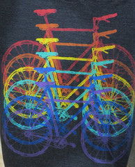 Tri-Blend Made in USA Poly Cotton Rayon Blend Bicycle T-Shirt Small
