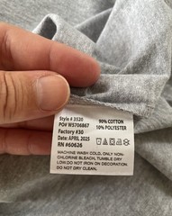 LAT Apparel Men’s Heather Gray Size L “Enfant Terrible” Cropped Crewneck T-Shirt