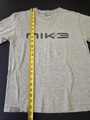 Vintage Nike Gray Spellout Logo T-Shirt Made in USA Mens Medium Y2K Graphic Tee