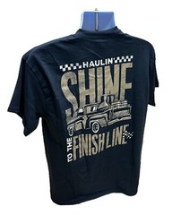 Moonshine Haulin Shine To The Finish Line Nascar Black T-Shirt