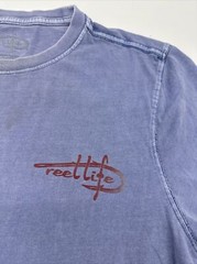 Reel Life T-Shirt Men Large Blue Graphic Print American Flag…#4468