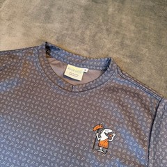 Little Caesars Blue Line T Shirt Mens Small Gray Pizza Logo Performance