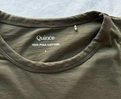Quince Men’s 100% Pima Cotton Luxe Touch Tee Shirt Olive Green Quiet Luxury