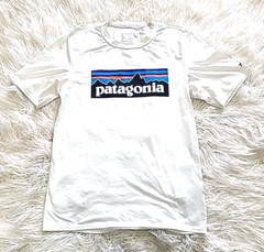Mens Patagonia T shirt white XS Polyester / Elastane Short Sleeve
