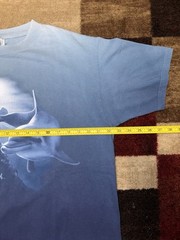 Vintage Sea World Dolphin Shirt Mens Large Two-tone Aquatic Blue