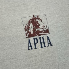 Vintage 90s APHA Horse T Shirt Mens M White Auto Pilot Engaged FOTL