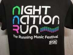 Night Nation Run The Running Music Festival Adult Medium Black TShirt