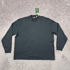 Orvis Shirt Mens 2XL Black Pima Cotton Long Sleeve Mock Neck Signature Peru
