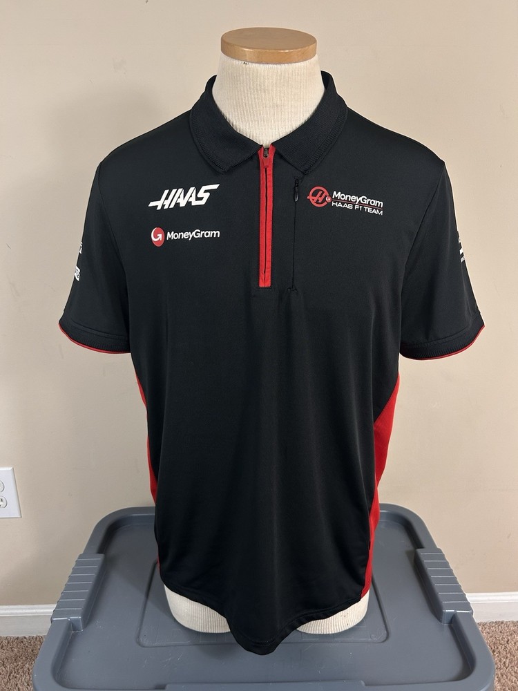Haas Racing F1 Team Polo Shirt Moneygram Men’s Size EUR Large L