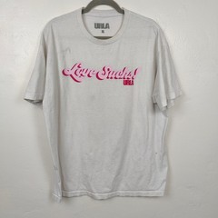 URLA T-Shirt Mens XL White Love Sucks Graphic Cherub Angel Streetwear Grunge