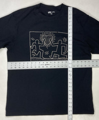 Uniqlo Keith Haring Art Graphic T-shirt Men Large Black Short Sleeve