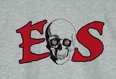 Official Evil Sports T Shirt 2XL Skull with Baseball Eyes Gray