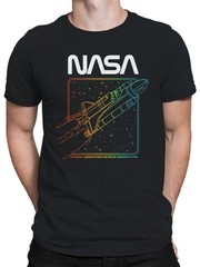 Officially Licensed Nasa Retro Space Shuttle Design Men’s T-shirt