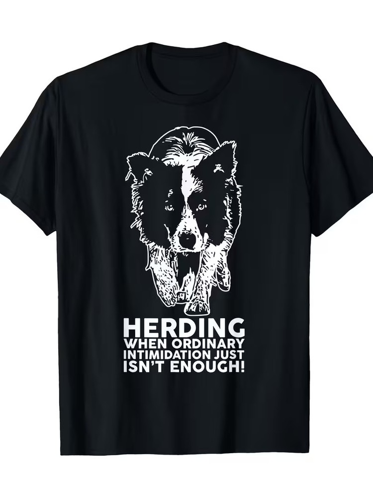 Border Collie Funny Herding Breed T Shirt T-Shirt -100% Cotton-220g
