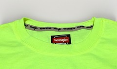NEW Wrangler Workwear Men’s Hi-Vis Yellow Long Sleeve Pocket T-Shirt Size 3XL