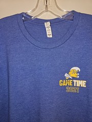Tupelo High School 2021 Game Time Xl Mens Blue Double-sided Graphic Logo Tshirt