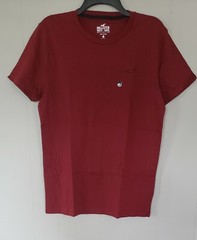 Hollister Men’s Must-Have Crewneck Short Sleeves T-Shirt Burgundy Size Medium