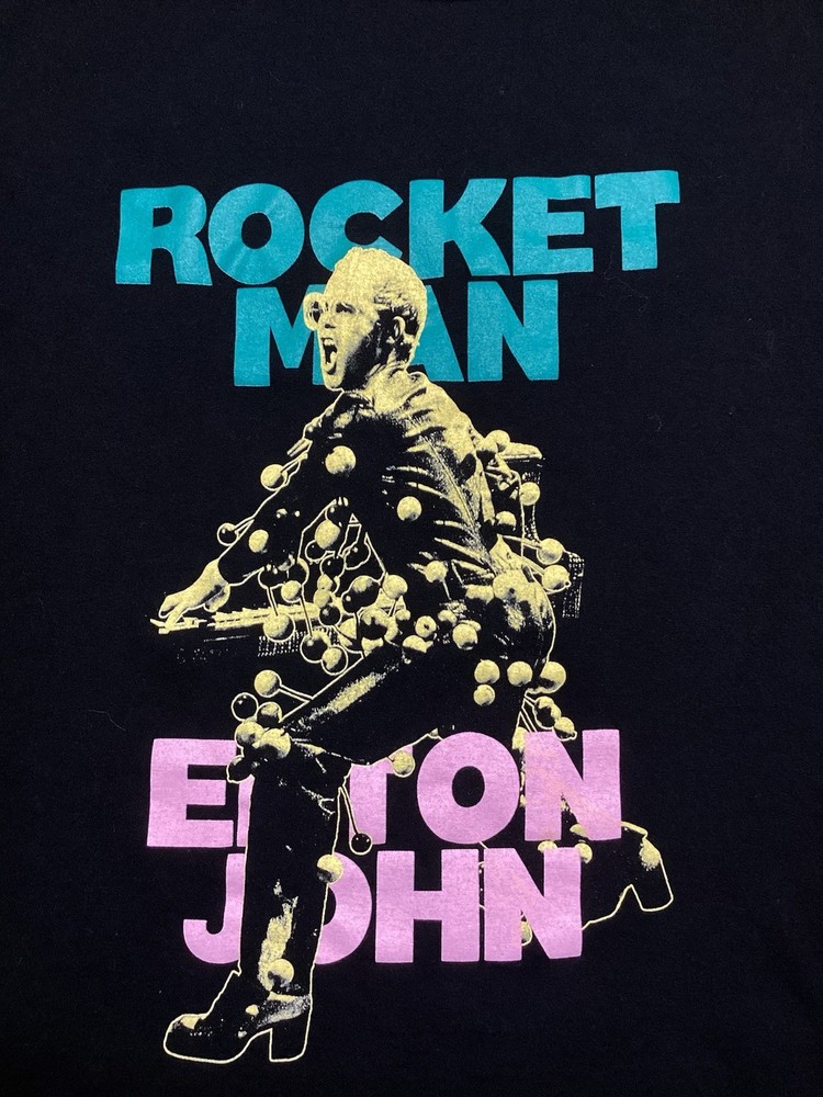 Elton John Rocket Man Shirt Size M Black