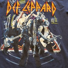 Def Leppard Shirt Mens Large Blue Gildan Tour 2015 Rock Concert Tee T-Shirt