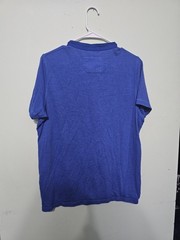 Abercrombie and Fitch Men’s Henley Tshirt Muscle Blue LARGE