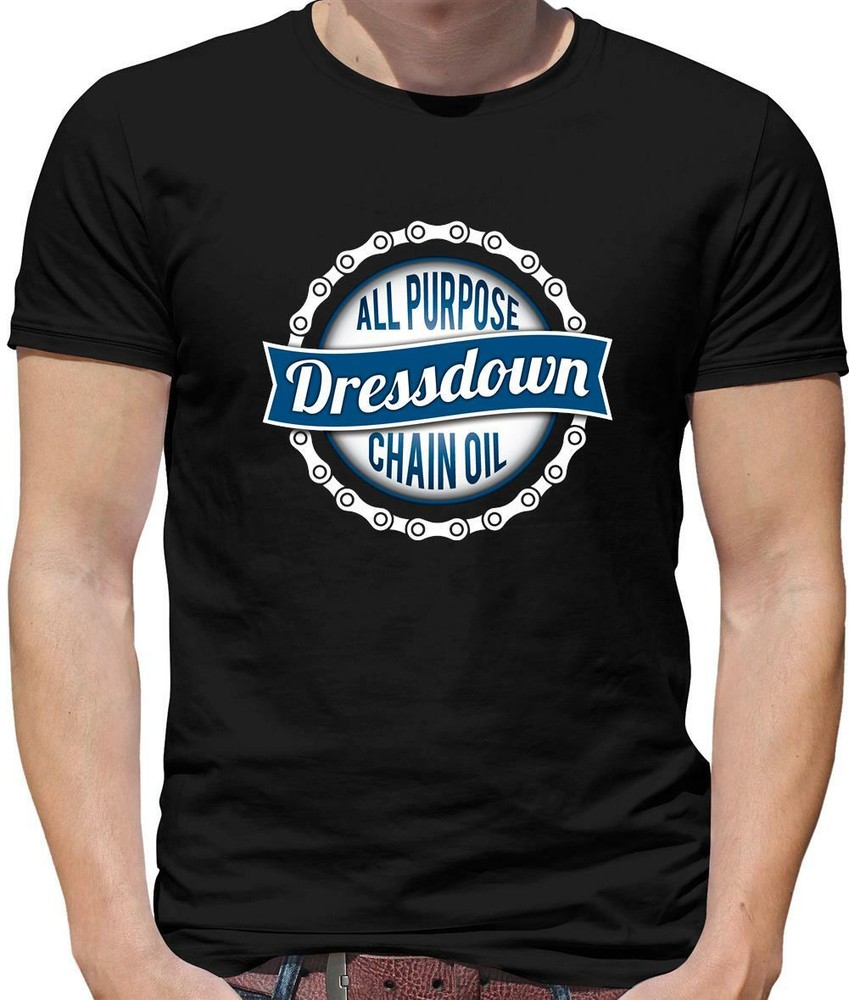 Dressdown All Purpose Chain Oil Mens T-Shirt – Cycling – Bike – Racing – Bicycle