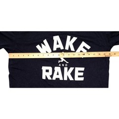 Baseball Swag Wake and Rake Black & White Men’s T-Shirt Large