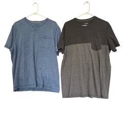 Lot 5 Mens Pocket T Shirts L Short Slv Solid Casual Basics Gym Workout Outdoors