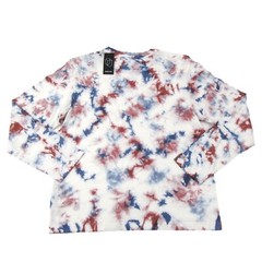 Original Use Mens Size M Crewneck Long Sleeve T-Shirt Tie Dye Red Ribbon
