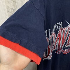 Vtg Salem Sports Atlanta Braves Double Cuff Blue T Shirt 1994 Single Stitch XL