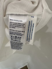 Tommy Hilfiger Men’s White T-Shirt Size M Crew Neck Cotton Flag Logo NWT