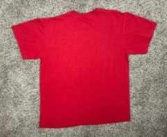 Y2K Nike T-Shirt Men Sz Large Red Essential Logo Spellout Gray Tag – Distressed