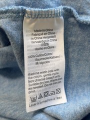 J Crew New York NY heather blue retro navy marine anchor t-shirt Medium