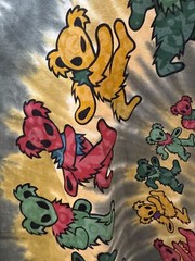liquid blue grateful dead alien spiral bears shirt,glow in dark shirt