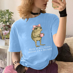First of All Jesus Thinks I’m A Delight Frog Meme T-Shirt