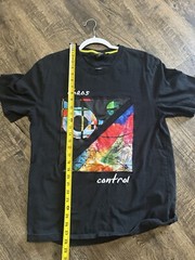 “Choas Control” High Quality Black T-Shirt with Unique Print Size L