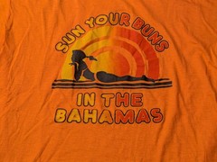 Vintage Sun Your Buns Bahamas T Shirt 100% Cotton (See Photos For Size)