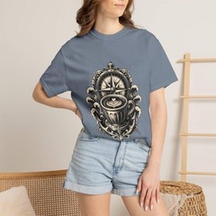 Monochrome Nautical Espresso Compass T-Shirt Graphic
