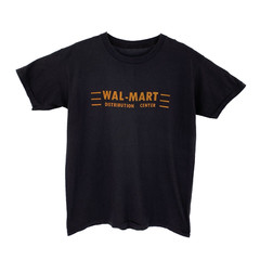 Mens Medium 80s-90s Vintage WALMART Single Stitch Thin Fabric T-Shirt Black Grey